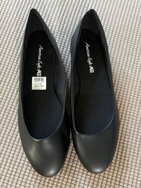 American Eagle Outfitters Black Women's Slip-On Round-Toe Flats